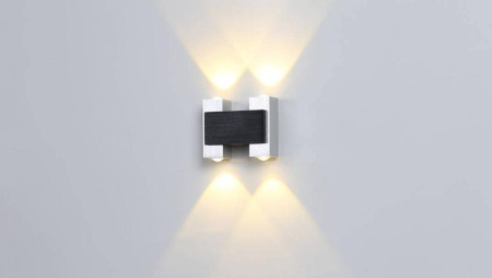Бра двухстороннее TIP F GW-8211-12-SL-WW 12Вт 3000К IP20 серебр.  00-00002080