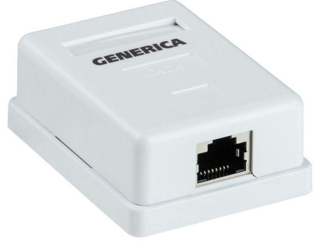 Розетка компьютерная 1-м ОП RJ45 кат.5E FTP  CS2-1C5EF-12-G