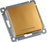 Механизм кнопки звонковой СП 1-кл 16А 250В с индик. зол.  ВС10-432-07