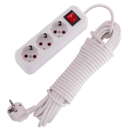 Удлинитель 3х10м с заземл. 16А IP20 Lila с выкл.  720-0310-302