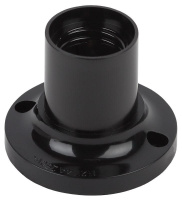 Патрон E27 потолочный бакелит черн. (х50) (50/200/4800)  Б0044083