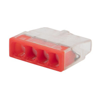 Экспресс-клемма строительно-монтажная СМК 2273-244 4-проводная 0.5-2.5кв.мм с пастой (уп.100шт)  07-3218