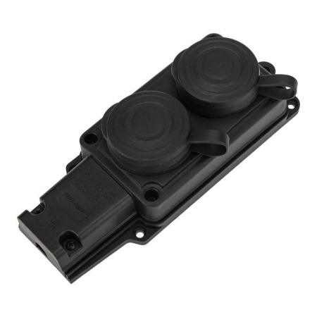 Колодка удлинителя 2-м 16А IP44 230В 2P+PE влагозащ. каучук  111-112-4