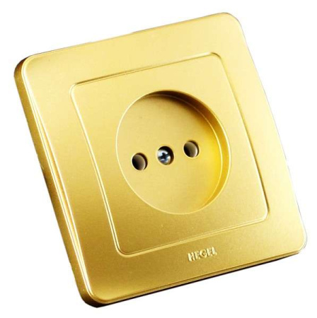 Розетка 1-м СП Мастер 16А IP20 250В зол.  РС16-301-07