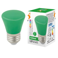 Лампа светодиодная LED-D45-1W/GREEN/E27/FR/С BELL Колокольчик 1Вт матовая зел. E27 декоративная (упак. картон)  UL-00005640