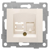 Розетка компьютерная 1-м СП Bravo RJ45 механизм беж.  С10К1-003