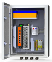 Термошкаф коммутационный 4хPoE 2хSFP 4хSC АКБ 4х12В 2.2А/ч IP66 300х400х210мм 6 УТП 4К ГЗ AКБ 2А  00-00015648