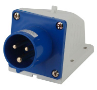 Вилка стационарная 513 2Р+РЕ 16А 220В IP44 VS-16-2P-PE-IP44 ЭРА Б0032855