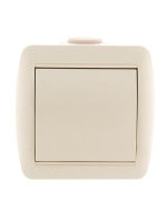 Выключатель 1-кл. ОП Nata 10А IP20 крем.  710-0300-100