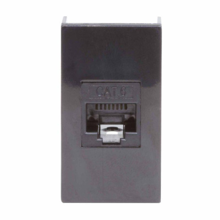 Розетка компьютерная 1-м 1мод. Viva RJ45 кат.6 черн.  45258