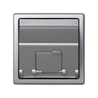 Адаптер на 1 RJ45(12) коннектор 75528; 75540; 75541; 75544-39 наклонный 73 Loft алюм. 73085-63