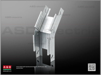 Лоток угловой вертикальный ЛУНГзоц50х50-135 S=0.7мм поворот вниз с кругл. замком облегчен. глухой оцинк.  EI-21.10.21.012