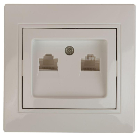 Розетка компьютерная 2-м СП Plano RJ45 сл.кость 1-304-02  Б0043242