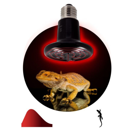 Излучатель тепловой (лампа инфракрасная) FITO-100W-НQ CeramiHeat RX 100Вт E27 для брудера/рептилий керамическая (не дает света)  Б0052715