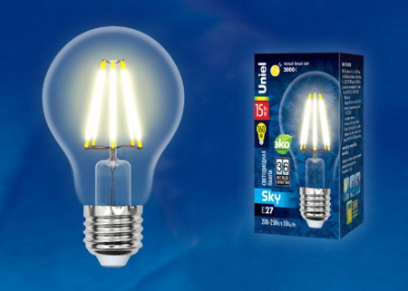 Лампа светодиодная LED-A70-15W/3000K/E27/CL PLS02WH Sky прозр. картон  UL-00004868