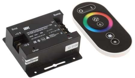 Контроллер с ПДУ радио RGB 3 канала PRO 5050 12В 6А 216Вт черн.  LSC1-RGB-216-RF-20-12-B