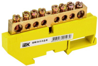 Шина PE "земля" на DIN-изол. ШНИ 8х12-8-Д-Ж  YNN10-812-8D-K05