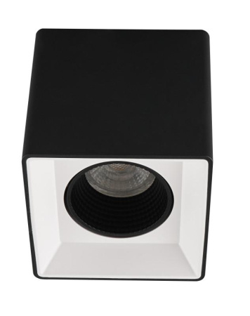 Светильник накладной IP20 10Вт GU5.3 LED черн.-бел./черн. пластик  DK3080-BW+BK