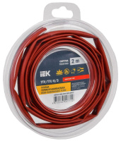 Трубка термоусадочная ТТУ нг-LS 6/3 красн. (уп.2м)  UDR12-006-003-002-K04-T
