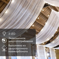 Лампа светодиодная 1Вт шар d45 5LED зел. E27  405-114