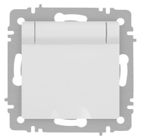 Розетка Accent 6-203-01М 2P+E Schuko с крышкой 16А-250В IP20 СУ бел. матов.  Б0063713