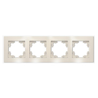 Рамка 4-м Афина стеклянная сл. кость (ivory) UNIVersal 2275