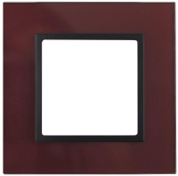 Рамка 1-м 14-5101-25 стекло Elegance бордо+антрацит ЭРА Б0034479