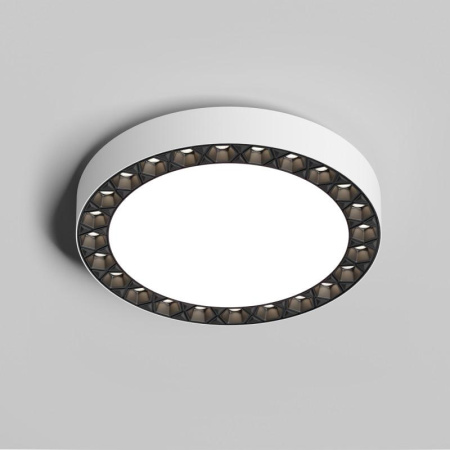 Светильник накладной DUAL 18+18Вт LED 4000К IP20 d212mm бел./черн. алюм./акрил  DK2841-WB