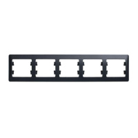 Рамка 5-м Glossa горизонт. антрацит SE GSL000705