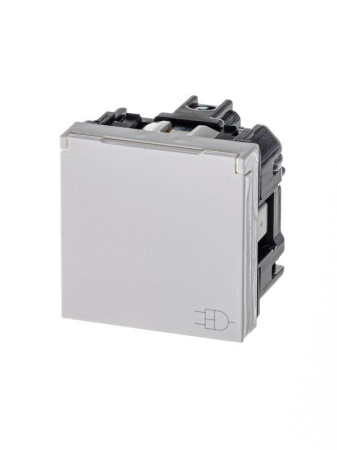 Розетка 1-м СП 2мод. Zenit 16А IP21 250В с заземл. Schuko защ. шторки с крышкой механизм альп. бел.  2CLA228810N1101