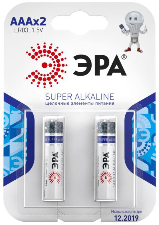 Элемент питания алкалиновый AAA/LR03 LR03-2BL (блист.2шт)  C0038453