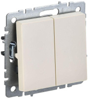 Выключатель проходной 2-кл. СП BRITE ВС10-2-6-БрКр 10А механизм беж.  BR-V22-0-10-K10