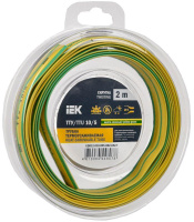 Трубка термоусадочная ТТУ нг-LS 10/5 желт./зел. (уп.2м)  UDR12-010-005-002-K52-T