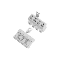 Клемма пружинная соединительная КСП 4-полюсная с заземл. и с монтажными ножками (уп.50шт)  07-6216-2