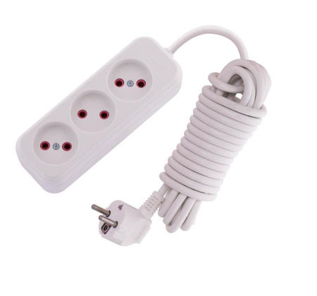 Удлинитель 3х5м без заземл. 10А IP20 Lila  720-0305-303
