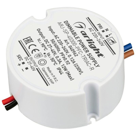 Блок питания ARJ-SP-40300-PFC-TRIAC-R (12Вт 27-40В 300мА) (IP44 пластик)  040962
