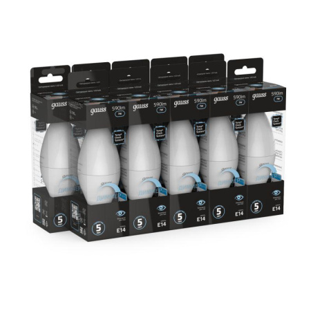 Лампа светодиодная Black 7Вт свеча 4100К нейтр. бел. E14 590лм диммир.  103101207-D