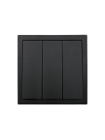 Выключатель 3-кл. СП ZIMA IP20 10А безвинт. зажим черн. бархат  704-4288-109QC