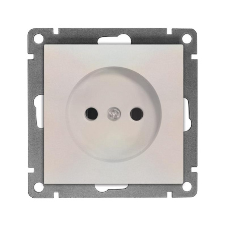 Розетка 1-м СП Афина 16А IP20 без заземл. механизм жемчуж.  A0022-OBr