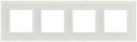 Рамка для розеток и выключателей ЭРА Elegance 14-5104-01М на 4 поста стекло матов. бел.  Б0065838 Рамка для розеток и выключателей ЭРА Elegance 14-5104-01М на 4 поста стекло матов. бел.  Б0065838