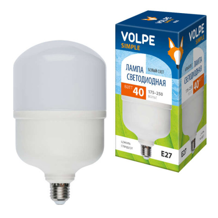 Лампа светодиодная LED-M80-40W/NW/E27 /FR/S Simple 40Вт матовая 4000К нейтр. бел. E27 (упак. картон)  UL-00002905
