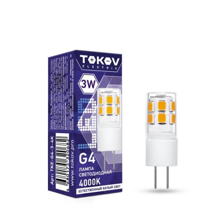 Лампа светодиодная 3Вт Capsule 4000К G4 220-240В  TKE-G4-3-4K
