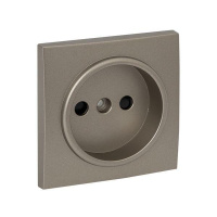 Панель лицевая Валенсия для розетки 1-м 10А защ. шторки без заземл. кашемир PROxima  ESR10-L-022-40