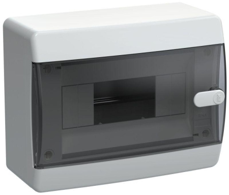 Корпус пластиковый ЩРН-П-8 IP41 черн. прозр. дверь UNION Compact  UIC-KP12-N-08-41-K01
