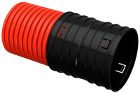 Труба гофрированная двустенная ПНД жесткая d200мм (дл.5.7м) ELASTA  ET-TG13-212-200-D57-K04