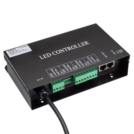 Контроллер HX-SPI-DMX-SL-4P (4096 pix 220В TCP/IP add ArtNet) (IP20 металл)  027277