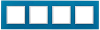 Рамка 4-м 14-5104-28 стекло Elegance голуб.+бел. ЭРА Б0034536