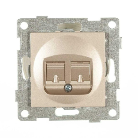 Механизм розетки компьютерной RJ45 2-местн. СП Ugra шампань  С11К2-027