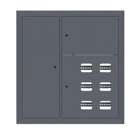 Щит этажный 6кв. слаботочка слева RAL7024 (1000х950х150) PROxima  mb29-v-6z-ral7024