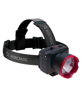Фонарь аккумуляторный налобный H1W LED 1Вт 2 режима аккум. 0.5А.ч ЗУ 220В  KOCAccuH1WLED